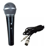 Microfone Profissional Com Cabo Csms 150 Custom Sound Cor Preto