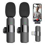 Microfone Profissional Duplo K9 Sem Fio Ate iPhone 14 Ios Nf