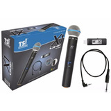 Microfone Sem Fio De Mão Uhf 100 Canais Usb X1 Tsi