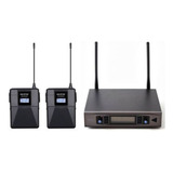 Microfone Sem Fio Duplo Headset Skypix Sk Mh02d Uhf 200 Freq Cor Preto
