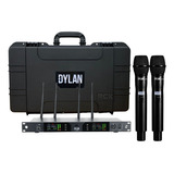 Microfone Sem Fio Dylan D-9500 Cor Preto