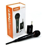 Microfone Sem Fio E Com Fio Lelong Le-996w Cor Preto