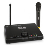 Microfone Sem Fio Profissional De Mão Mini I Skp Cor Preto