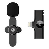 Microfone Sem Fio Profissional Flex Lightning Com Lapela Para iPhone Gshield Preto