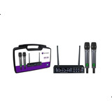 Microfone Sem Fio Uhf Duplo Harmonics Hsf300 - 2