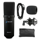 Microfone Usb Arcano Para Estúdio Am-black-1 Usb