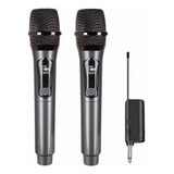 Microfones Duplo Dinâmico Sem Fio Duplo Profissional