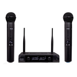 Microfones Dylan Udx-02 Multi Dinâmico Cardioide Preto Sem Fio