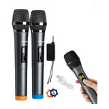 Microfones Sem Fio Duplo Uhf Profissional Pei-30 Cor Preto
