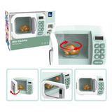 Microondas De Brinquedo Com Som Luz Giratorio Mini Cozinha