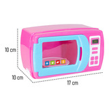 Microondas Miniatura De Brinquedo Infantil Menina Rosa