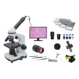 Microscopio Biológico 800x Estudante Pesquisa + Acessórios