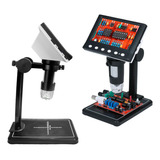 Microscópio Digital Eletrônico Com Tela Lupa Zoom 1000x Usb