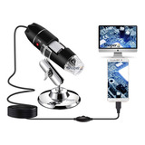 Microscópio Digital Usb 1000x Zoom Camera 2.0mp Profissional Cor Preto 5v