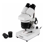 Microscópio Estereoscópio Binocular Yaxun Yx-ak24/25 Bivolt Cor Branco 127/220v