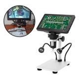 Microscópio Full Hd 1080p 7 Polegadas Via Usb Grava Imagens