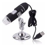 Microscópio Profissional Digital Zoom 1000x Usb Câmera Lupa Cor Preto 5v