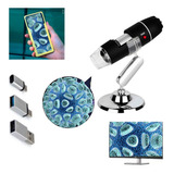 Microscópio Usb Digital 1600x Lente Acromática Celular Note