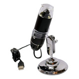 Microscópio Usb Digital Portátil Zoom 1600x Cam 2.0 Mp 8 Led