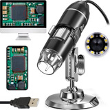 Microscópio Usb Digital Zoom 1600x Lente Celular Notebook Pc