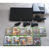 Microsoft Xbox 360 250gb + Tv LG 22 + 2 Controles + Kinect + 1 Teclado P/controle + 26 Jogos