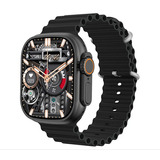 Microwear Smartwatch Ultra 9 2.2 Caixa 49mm Cinza Pulseira Preta E O Arco Cinza