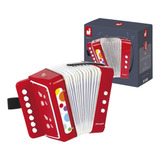 Mini Acordeão Instrumento Musical Brinquedo Infantil Janod