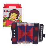 Mini Acordeon Sanfona Infantil 7 Botões 3 Baixos