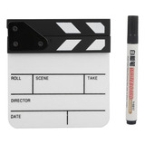Mini Acrílico Director Scene Clapperboard Tv Movie Action