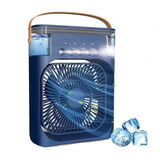 Mini Ar Condicionado Ventilador Climatizador Portátil 4 Em 1 Cor Azul