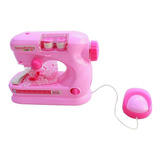 Mini Atelie Infantil Maquina Costura De Verdade Acessórios Cor Rosa-claro