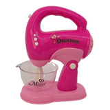 Mini Batedeira De Brinquedo Rosa Com Som E Luzes Pilha