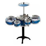 Mini Bateria Infantil Rock Star Importway Bw038az - Azul