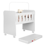 Mini Berço Moveis Bela Moises Para Seu Bebe Com Colchao Rodizio E Suporte Para Mosquiteiro Incluso Baby