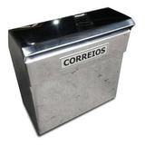 Mini Caixa De Correio Inox Para Vidro 30x30x15cm Cor Cinza