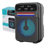 Mini Caixinha De Som Portatil Potente Bluetooth Usb Micro Sd Cor Preto 110/220v Bivolt