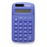 Mini Calculadora De Bolso 08 Dígitos Elgin Portátil Azul