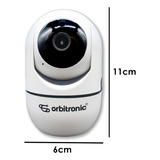 Mini Camera Segurança Robô Sensor Movimento Orbitronic Cor Branco