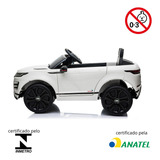 Mini Carro Elétrico Infantil Range Rover Evoque Luzes Sons Cor Branco Voltagem Do Carregador 110v/220v