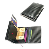 Mini Carteira Automática Porta Cartão De Créditos E Dinheiro