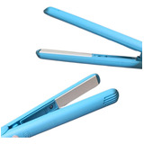 Mini Chapinha Alisa Cabelo Prancha Portátil De Bolsa Bivolt Cor Azul 127/220v