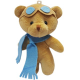 Mini Chaveiro Urso Aviador 12cm Lembrancinha Kit 10 Peças