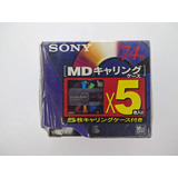 Mini Disc 74 Minutos Sony Case Com 5 Unidades Sem Uso