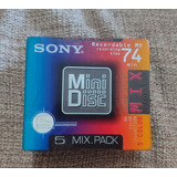 Mini Disc Sony Novo Pack Com 5 Pecas