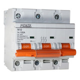 Mini Disjuntor Tripolar 100a 10ka - N10-3p100 - Metaltex (i)