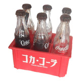Mini Engradado Coca Cola Antigo Anos 80 Com 6 Garrafinhas
