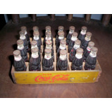 Mini Engradado Coca Cola Madeira De 1954 E 24 Minigarrafas 