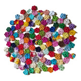 Mini Flores De Crochê Kit 30 Flores 3 Cm Diâmetro, Algodão