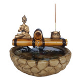 Mini Fonte Agua Mesa Cascata Feng Shui Buda Incensário