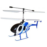 Mini Helicóptero Bravo Iii - Rádio 4 Canais 2.4ghz Azul Bran